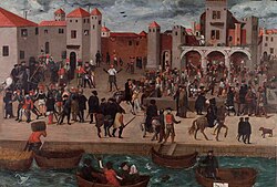 Lisbon in the 1570s had many Africans due to the Atlantic slave trade.