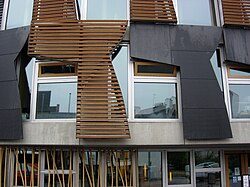 "Trigger panels" as either an abstract of The Skating Minister or curtains drawn back from the windows