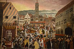 Perlach market place in 1550