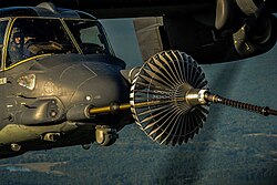 CV-22 Osprey connects to a refueling probe