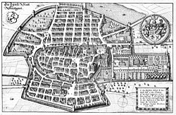 1634 Drawing of Stuttgart by Matthäus Merian