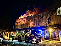 Ayr Station Hotel fire in Ayr, Scotland, September 2023