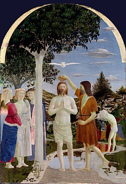 The Baptism of Christ, by Piero della Francesca, 15th century