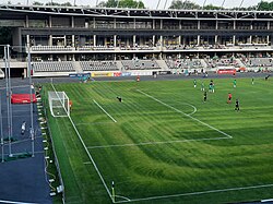 The moments after an own goal (match in 2023 Lithuanian Football Cup)