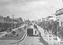 Avenida Ituzaingó (today the Avenida del Libertador San Martín), Merlo's main street, around 1950.