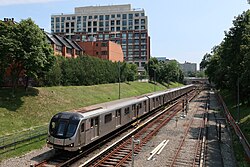 A Toronto Rocket train at Davisville Station
