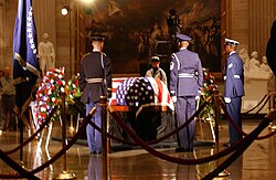 Reagan lying in state in the US Capitol rotunda