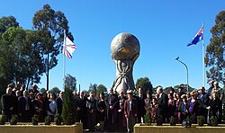 Assyrian Australians at the Sayfo monument near Sydney