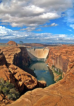 Glen Canyon Dam, the largest dam of the Colorado River Storage Project