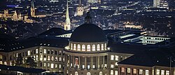 ETH Zurich's main building at night