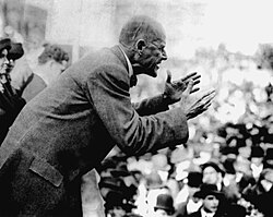 Eugene V. Debs speaking in Canton, Ohio, in 1918, being arrested for sedition shortly thereafter
