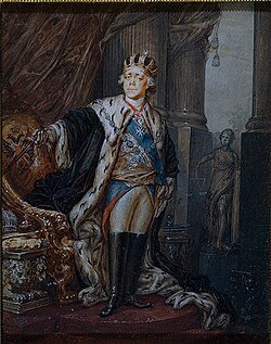 Emperor Paul of Russia wearing the Crown of the Grand Master of the Order of Malta (1799)