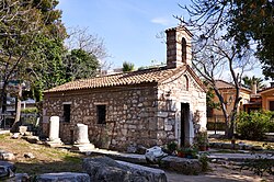 The Paleo-Christian Church of Agios Zacharias, rumored to be the only one in Greece dedicated to that saint.