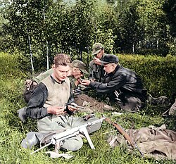 Estonian Anti-Soviet resistance fighters after a shooting exercise in 1953