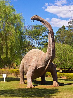 Full-scale titanosaur replica at the Dinosaur Museum in Peirópolis, Uberaba