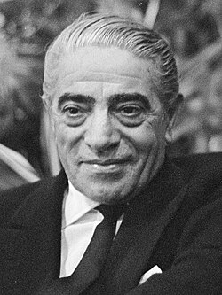Aristotle Onassis, the best-known Greek shipping magnate worldwide