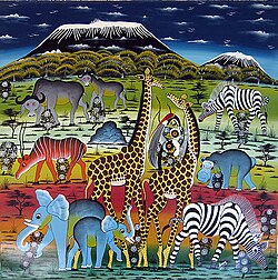 A Tingatinga painting