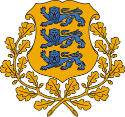 The oak features in many coats of arms, such as that of Estonia.[100]