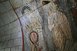 Fresco of Onuphrius (on left) in the Snake Church.