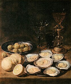 Still-Life with Oysters by Alexander Adriaenssen