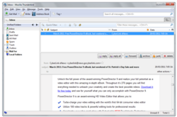 The interface of an email client, Thunderbird