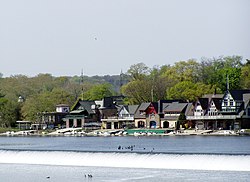 Philadelphia's iconic Boathouse Row, Home of the Schuylkill Navy