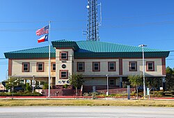 Specially designed hurricane-proof building constructed to house joint offices of the Houston-Galveston National Weather Service Forecast Office and the Galveston County Emergency Management Office[73]