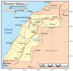 Morocco annexed Western Sahara in 1975. The Polisario Front control the territory east of the Moroccan berm (wall).