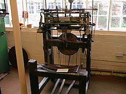 A stocking frame at Ruddington Framework Knitters' Museum in Ruddington, England