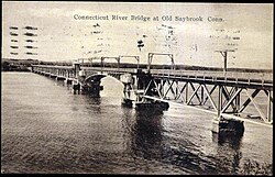 Postcard view of the first bridge