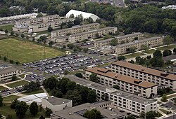 Aerial view of Fort Monmouth in 2008 prior to its closure
