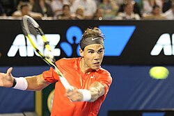 Nadal at the 2011 Australian Open.