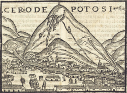 Potosí. The first image in Europe. Pedro Cieza de León, 1553.