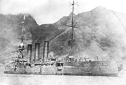 SMS Dresden, just prior to its scuttling in Cumberland Bay