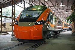 A train set manufactured at BEML