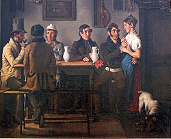 At the Tavern, by Johann Michael Neder, 1833, Germanisches Nationalmuseum