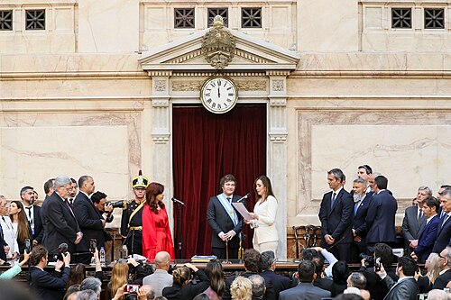 Victoria Villarruel sworn in as vice president of Argentina.