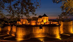 View over the western side of the medieval Seat Fortress of Suceava.