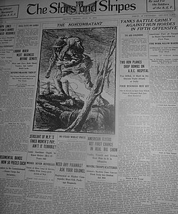 July 19, 1918 – a Stars and Stripes illustration by Cyrus Leroy Baldridge