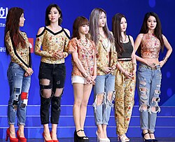 T-ara on stage during the launch ceremony for Team Korea on September 11, 2014, at Olympic Park, Songpa-gu, Seoul