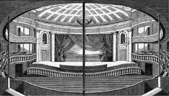The interior of Park Theatre, built in 1798