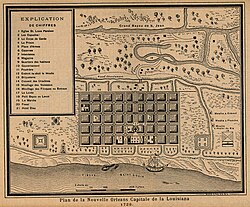Plan de La Nouvelle-Orléans Capitale de la Louisiane, 1728.