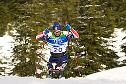 Biathlon: Andy Soule from the United States, at the 2010 Paralympics in Vancouver.