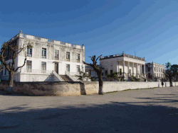 Former Portuguese administrative buildings and hospital, on Mozambique Island.