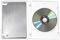 Wii disc in open case