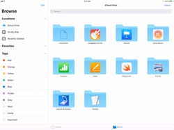 The layout of the "Files" app on an iPad