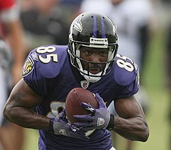 Derrick Mason played mainly as the Ravens No. 1 receiver from 2005 through 2010.