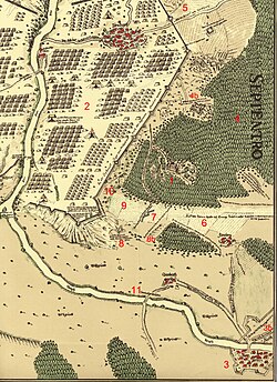 Part of Wallenstein's camp around Zirndorf and the Alte Veste