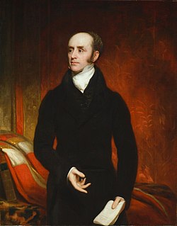 Portrait of Earl Grey by Thomas Phillips, 1820. Grey led the Whigs for many years in opposition.