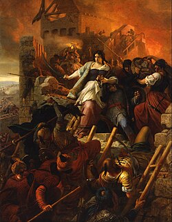 "The Women of Eger", oil painting from 1867 commemorating the siege of Eger, a major victory against the Ottomans